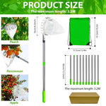 HASTHIP Fruit Picker Tool for Orchard Use with 10.5 ft Telescopic Alloy Pole & 16 cm Basket