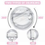 HASTHIP Replacement Lid for Stanley 40oz Tumbler with Leak Proof Seal and Straw Hole Fit