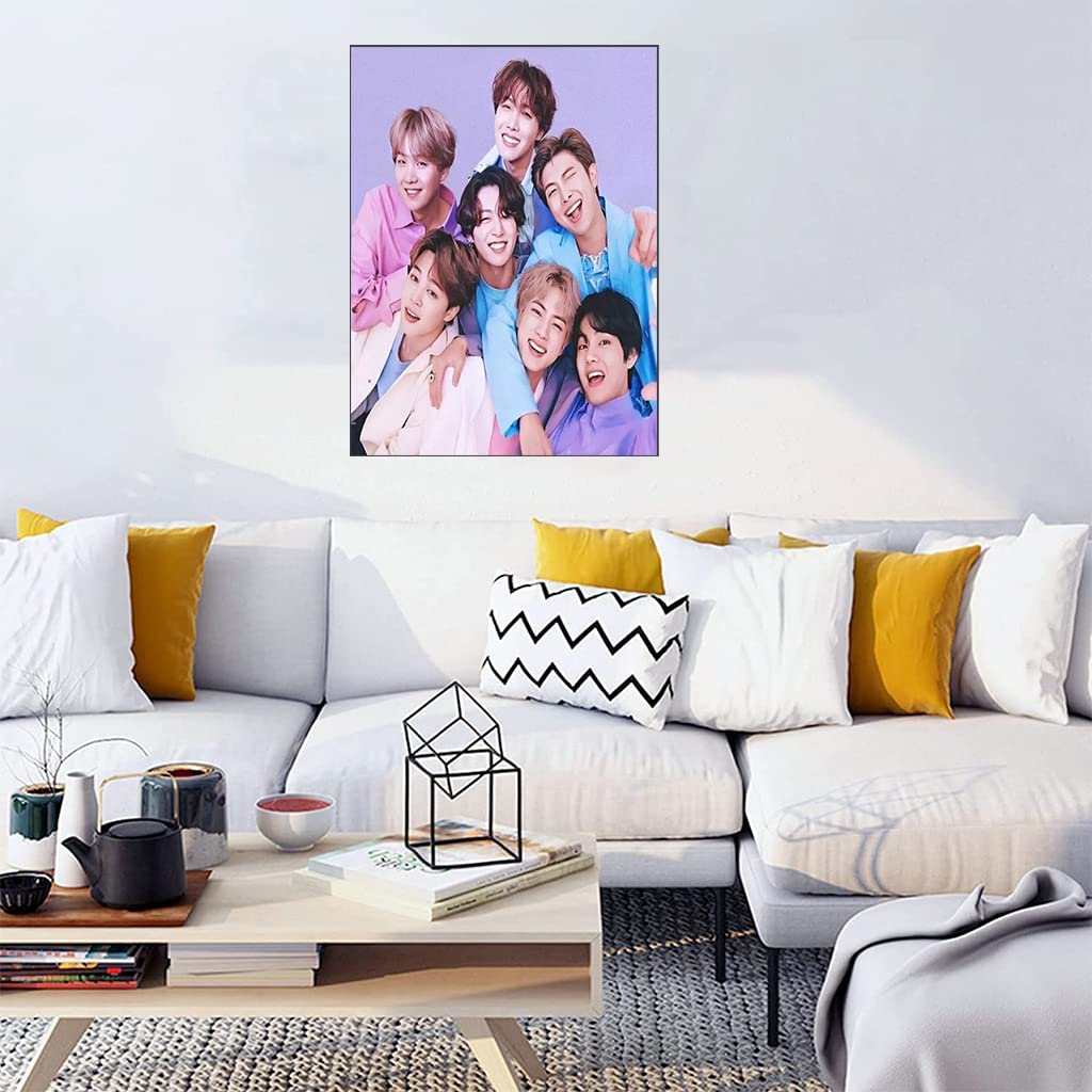 HASTHIP BTS 5D Diamond Painting Kits for Adults, BTS Portrait Art Diamond Painting Kit with Diamond, Home Wall Decoration 11.8''x15.7'', Gift for BTS Fans, Others