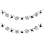 HASTHIP Halloween Wall Decoration for Room and Window with DIY Felt Spider Web Garlands | Pack of 2