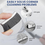 HASTHIP Gap Cleaning Brush Set for Kitchen and Bathroom with 11pcs Curved and Grout Brushes
