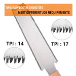 HASTHIP Hand Saw for Woodworking and Gardening with 30cm Dual Side Blade | Smooth Wooden Handle