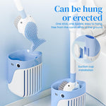 HASTHIP Toilet Brush for Bathrooms with 16 in Double Sided Head and Built in Soap Dispenser | Blue