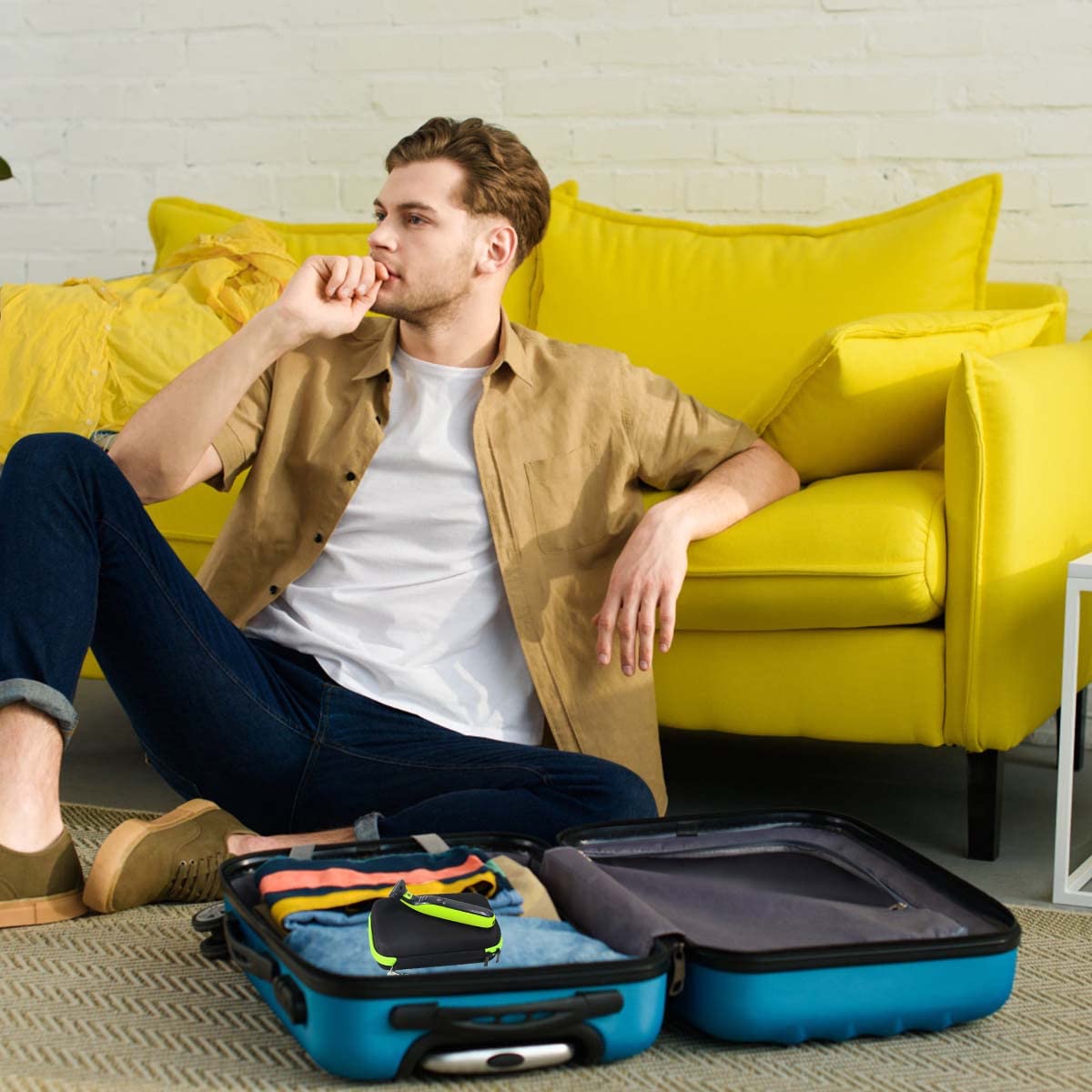 HASTHIP® Estuche de Viaje para Afeitadora Philips OneBlade QP2520 QP2530 QP2570 QP2620 QP2630,Funda Rígida EVA a Prueba de Golpes,Bolsa Protectora Portátil con Correa Mano y Cremallera