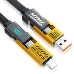 PD100W 4-IN-1 Multi-function Digital Fast Charging Cable, 480Mbps Data