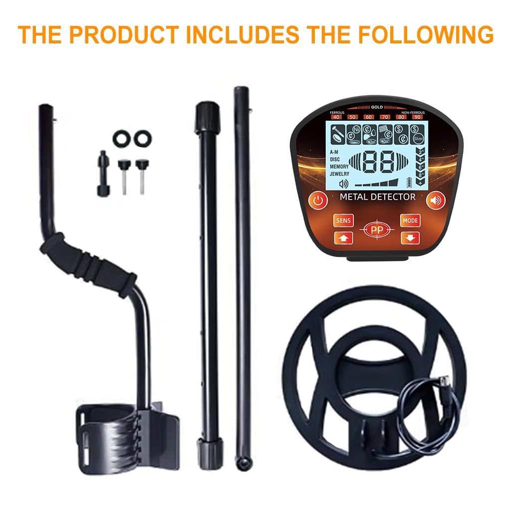 HASTHIP® Metal Detector Outdoor Metal Detector LCD Metal Detector Professional Highly Sensitive Metal Detector Retractable Industrial Metal Detector for Golden, Copper,Aluminio, Lead, Zinc and More