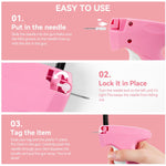HASTHIP® Quick Clothing Stapler Handheld Sewing Machine Quilt Tacking Gun Micro Stitching Machine Tagging Stitch Tool Kit for Clothing, Quilting, Tailoring