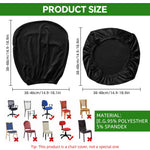 HASTHIP Office Chair Cover 2 Piece Set with Elastic Edge Velvet Fabric in Black | Washable Slipcovers for Seat and Backrest