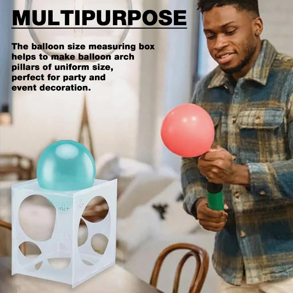 HASTHIP Balloon Sizer for Wedding Balloon Arches with 11 Size Options and Collapsible Box | Event and Home Decor