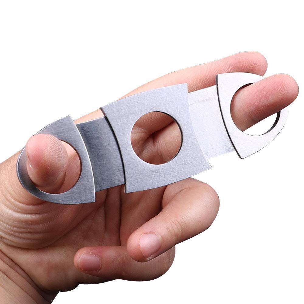 HASTHIP Cigar Cutter for Pocket Use with Double Guillotine Blades and Stainless Steel | 2PCS