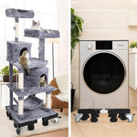 HASTHIP Adjustable Mobile Base Stand for Washers and Refrigerators with 4 Locking Wheels | Extends 15.74–24.8 in and Supports Up to 500 lbs