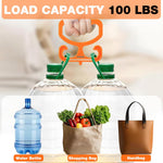 HASTHIP Shopping Bag Handle for Carrying Multiple Bags with Dual Hooks and 100lbs Capacity | Orange
