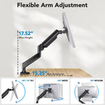 Desk Monitor Mount Aluminum Alloy Monitor Arm Desk Mount with Flexible Arm 360° Rotatable Monitor Screen Mount Screw-Mount