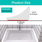 HASTHIP Silicone Water Stopper for Kitchen Slab featuring 39 inch Self Adhesive Barrier | White TPE Strip for Shower and Sink Edge