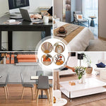 HASTHIP Wall Decor Set for Living Room and Bedroom featuring 4pcs 10 in Wooden Art | Quick Invisible Mounting