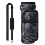 HASTHIP Water Bottle Carrier Bag for 32 oz Bottles with Adjustable Strap and Neoprene Cover | Crossbody Case with Pockets for Hiking and Travel