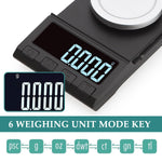 HASTHIP Digital Kitchen Weighing Scale for Home with 50g Capacity and 0.001g Precision | Portable LCD Pocket Scale with Tray Calibration Weight and Tweezer