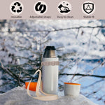 HASTHIP Water Bottle Carrier for Hiking and Camping with Adjustable Silicone Strap | Removable Shoulder Sling for Walking and Picnic