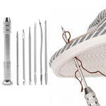 HASTHIP Needle Awl Set for Leather and Shoe Repair featuring Ergonomic Grip and 7 Pcs Stainless Needles