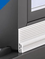 HASTHIP® 33mm Rubber Weather Stripping Door Seal, and Window Drip Cap Rain Deflector, Weather Stripping Door Draft Stopper,2meter-White