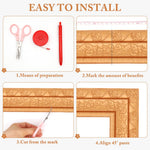 HASTHIP Peel Stick 3D Foam Molding Trim for Home Decor featuring Floral Embossing 2.3 m x 7.8 cm Brown 2pcs