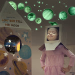 HASTHIP 3D Luminous Wall Sticker Set for Starry Bedroom with 110 pcs Glow Planets and Stars | Self Adhesive Waterproof PVC Decor