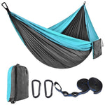 Hammock for Camping Outdoor Activities with 2 Fixing Straps, Hammock Swing for Adults Kids, Portable Ultralight Nylon Hammock for Travel Beach Trekking, Maximum 200kg Load (275 x 140cm)