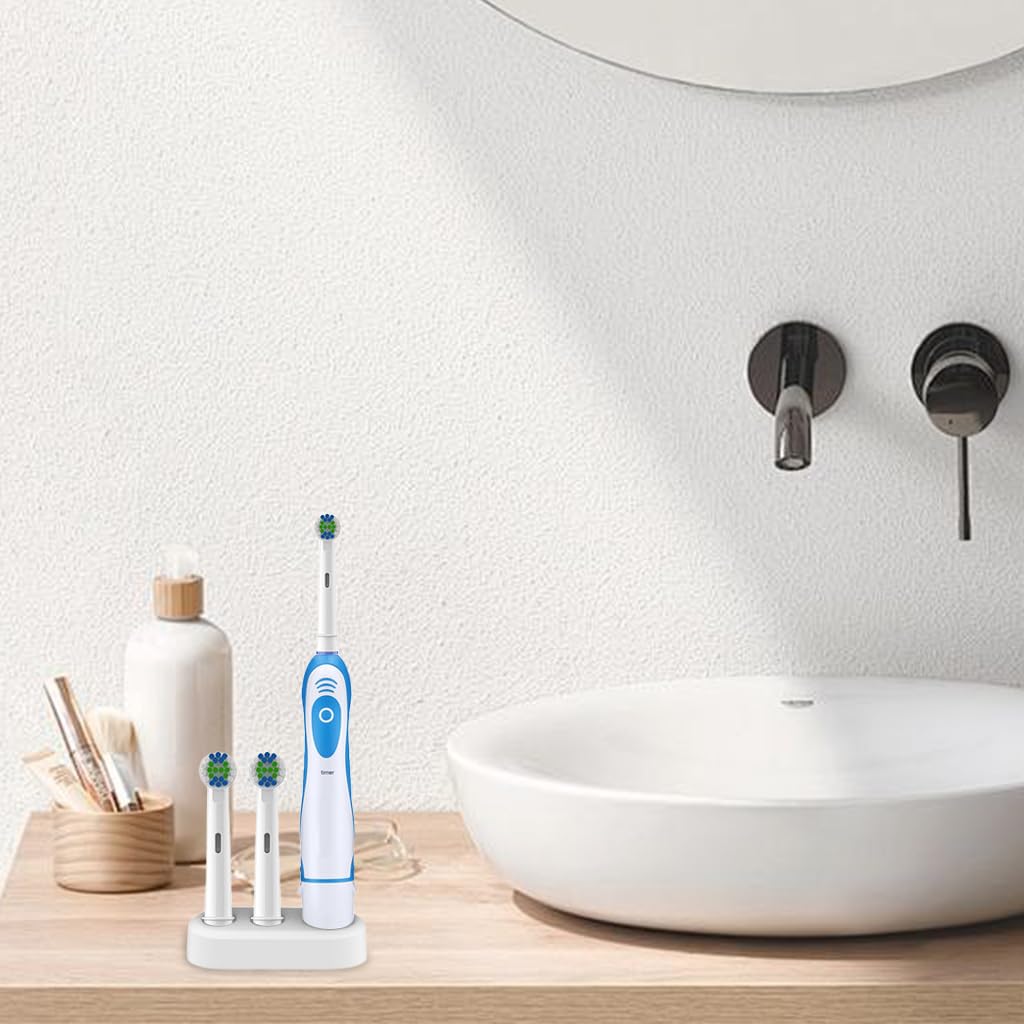 HASTHIP Electric Toothbrush Holder Stand for Bathroom Countertop with 2 Head Slots | Freestanding Organizer