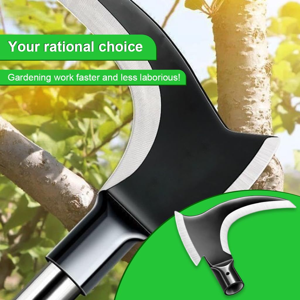 HASTHIP Weed Remover Tool for Weeding and Soil Loosening with 2 in 1 Axe Head | Stainless Steel