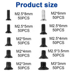 HASTHIP® 500Pcs Phillips Head Screws M2/M2.5/M3 Phillips Head Screws Kit Laptop Repairing Screws Accessories, Phillips Screw Kit with Box & Screwdriver