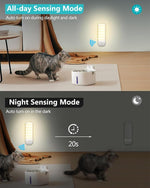 HASTHIP® Motion Sensor Lights Indoor, 2 Pack USB Rechargeable LED Night Light with 3 Modes, 3 Light Color, Stepless Dimmable, with Removable Magnet Sheet Stick-On Cupboard