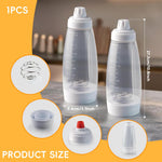 HASTHIP Pancake Batter Dispenser for Cupcakes and Muffins with Stainless Steel Blender Ball | Food Grade Reusable Mixer Bottle Featuring Integrated Scraper