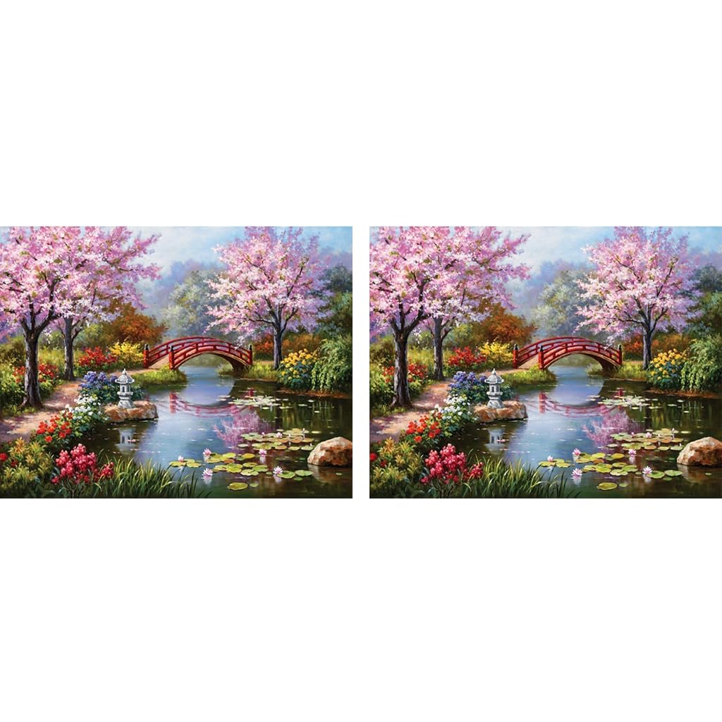 HASTHIP 5D Diamond Painting Kit for Adults with HD Canvas and Super Flash Diamonds 11.8x15.8In | Full Drill Rhinestone Art Set