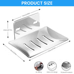 HASTHIP Soap Holder for Bathroom featuring 4.53×3.15 in Self‑Draining Design with 304 Stainless Steel | Wall Mounted Shelf