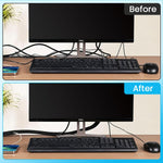 HASTHIP Cable Protector for Home and Office with Hook and Loop Closure 6.6ft Nylon Sleeve | 70mm Wide Pet Proof Cord Guard