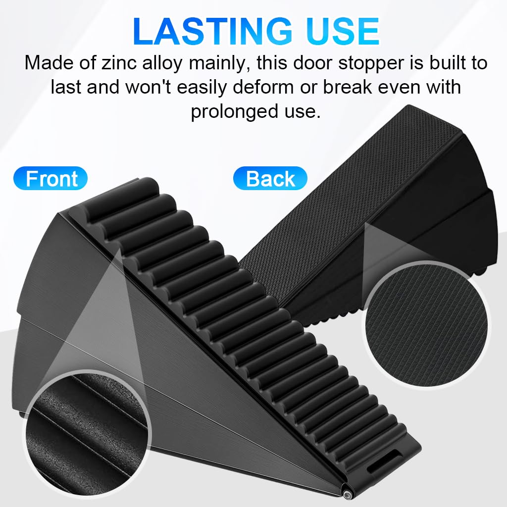 HASTHIP Door Stop for Standard Doors up to 3 in featuring Spring Loaded Design and Stainless Steel Base