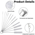 HASTHIP Straw Cleaner Brushes Set for Bottles and Cups 24 pcs 8 in | Stainless Steel and Nylon