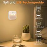 HASTHIP® Motion Sensor Led Night Light, Rechargeable Night Light with 3 Colour Temperature,