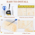 HASTHIP Trim Sticker for Home Decor featuring 3D Embossing | 3 in x 30 ft Self-Adhesive Border