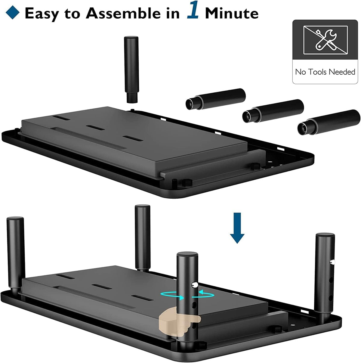 Monitor Stand for Desk, Monitor Stand Riser with Drawer 3 Height Adjustable PC Monitor Riser Stand Monitor Stand for Table Monitor Riser Printer Stand CPU Stand for Laptop Notebook Computer