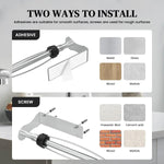 HASTHIP Paper Roll Holder for Kitchen and Bathroom with 11.8 in Bar featuring Self Adhesive Stainless Steel Design | Horizontal or Vertical Mount