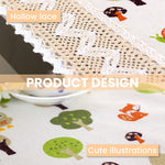 HASTHIP Microwave Oven Dust Cover 100cm x 35cm with Foldable Cotton Linen Fabric | Indian Home Decor Protection