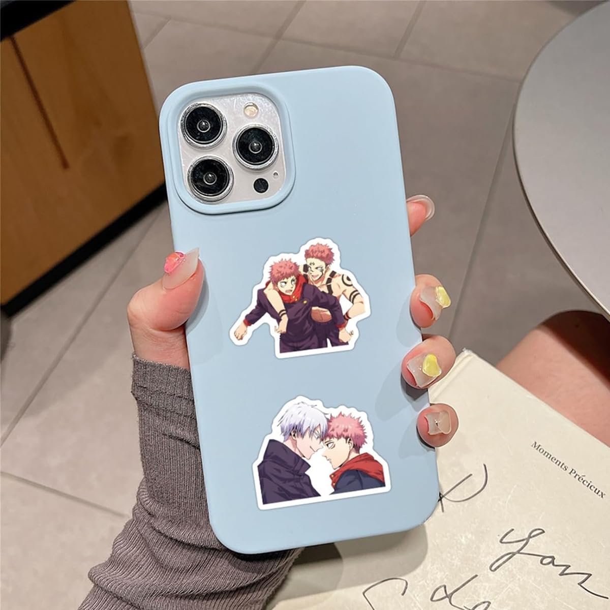 HASTHIP Anime Stickers Pack for Laptop and Phone featuring 110 pcs Waterproof Vinyl | Demon Slayer and Jujutsu Kaisen Designs