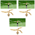HASTHIP Garden Sprinkler for Lawn Irrigation featuring 3 Head 360 Degree Rotation Brass System