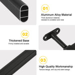 HASTHIP Wardrobe Hanger Rod for Under Shelf Storage with Adjustable Spacing and 11.8 in Aluminum Bar