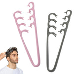 HASTHIP® Peine Texturizante para Hombres 2PCS, Peine Voluminizador de Dientes Anchos para Cabello Rizado, Raíces con Volumen, Peinado Esponjoso, Antiestático y Portátil (Gris+Rosa)