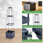 HASTHIP Plant Stand Support for Climbing Plants with 114cm Trellis | UV‑Resistant PP Planter Box