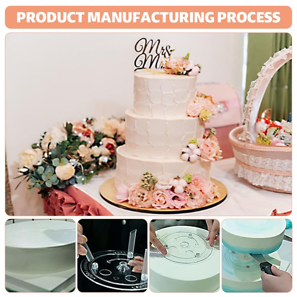 HASTHIP Cake Dowel Rods Set for Multi Tiered Cakes with 36 pcs Plates and Rods | Food Grade Plastic
