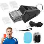HASTHIP® Whistle, Coaches Whistle with Lanyard, Loud Crisp Sound, Teacher, Referee Whistle for Sports, Basketball and Football, Lifeguard Whistle for Emergency-Black