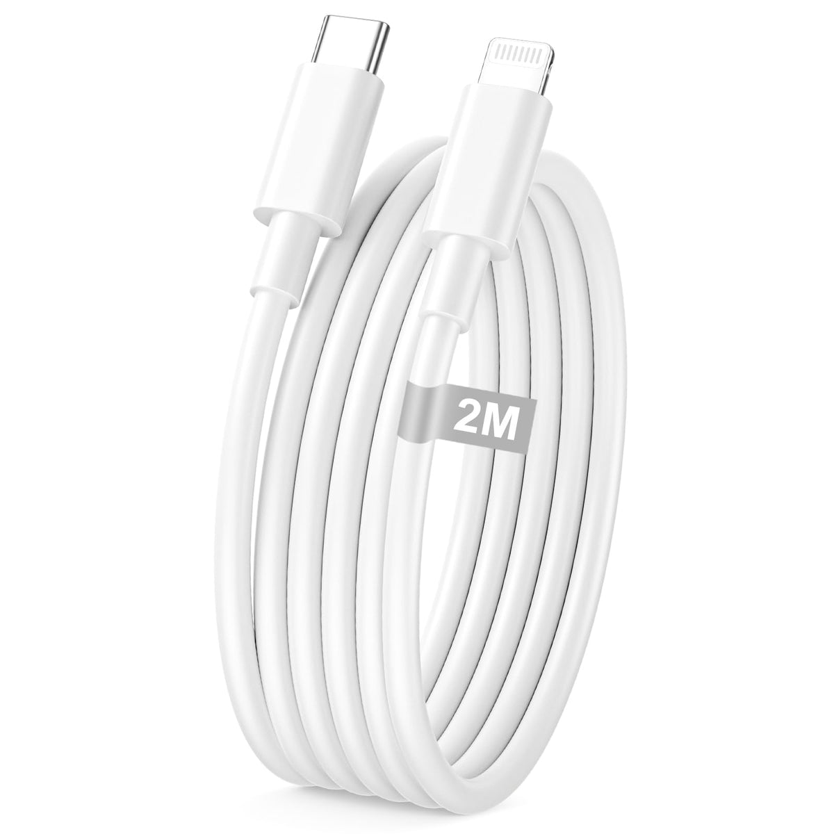 HASTHIP® Verilux Cable de Carga USB-C a Lightning de 6.6ft, Carga rápida Type-C a iPhone para iPhone 14/13/12, Airpod, iPad